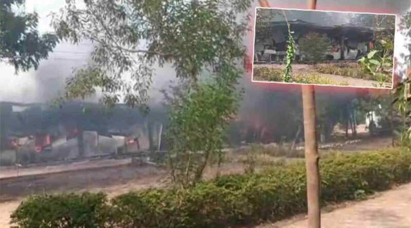 మేడిగడ్డ ఎల్‌అండ్‌టీ ఆఫీసులో అగ్నిప్రమాదం