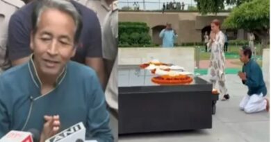 ఆసుపత్రి నుండి నేరుగా రాజ్‌ఘాట్‌కు వాంగ్‌చుక్